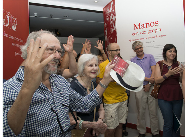 Imagen de la inauguración de la exposición. Biblioteca Nacional de España