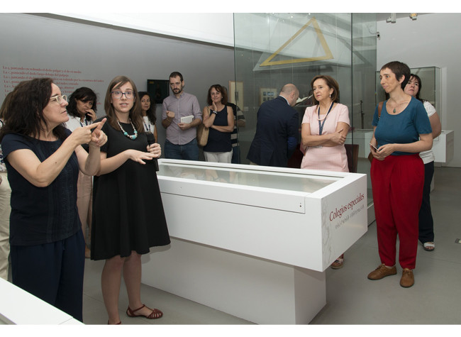 Imagen de la inauguración de la exposición. Biblioteca Nacional de España