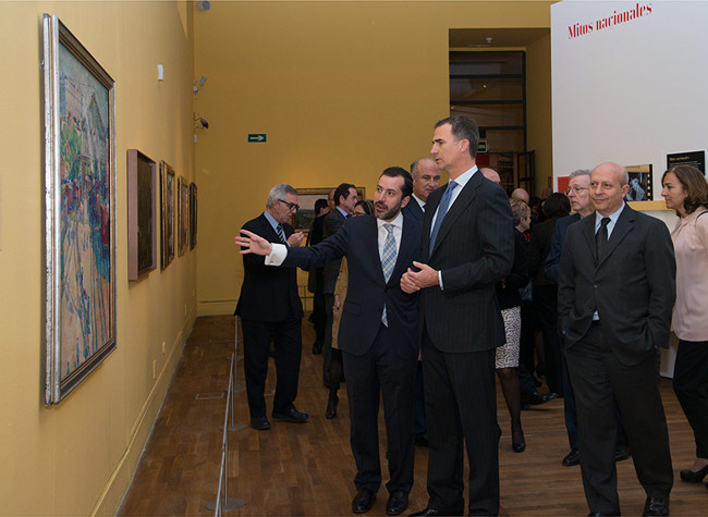 El Príncipe de Asturias en la inauguración de la exposición La Generación del 14. BNE, 13/03/2014