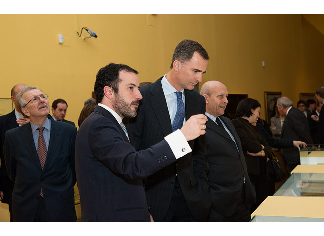 El Príncipe de Asturias en la inauguración de la exposición La Generación del 14. BNE, 13/03/2014