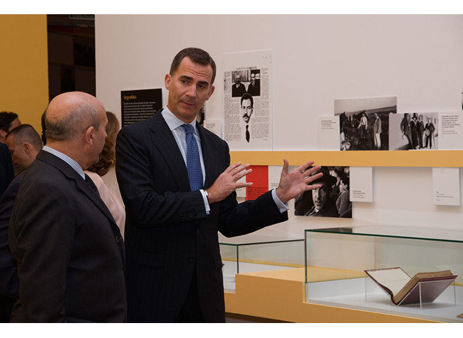 El Príncipe de Asturias en la inauguración de la exposición La Generación del 14. BNE, 13/03/2014