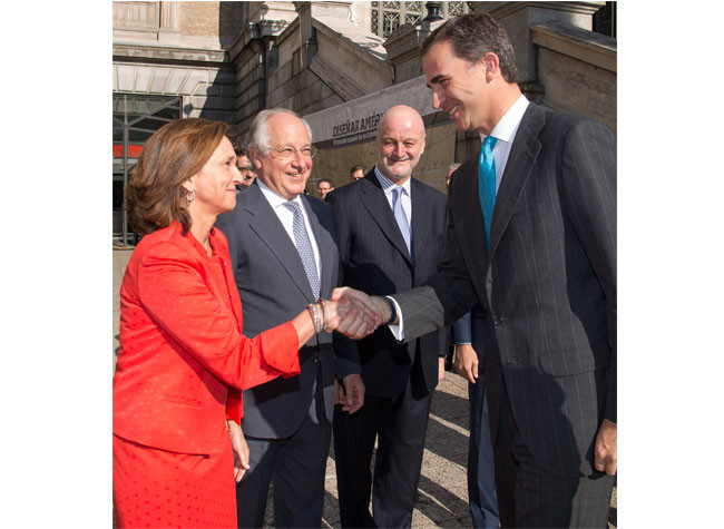 Su Majestad el Rey Felipe VI en la inauguración de la exposición Diseñar América