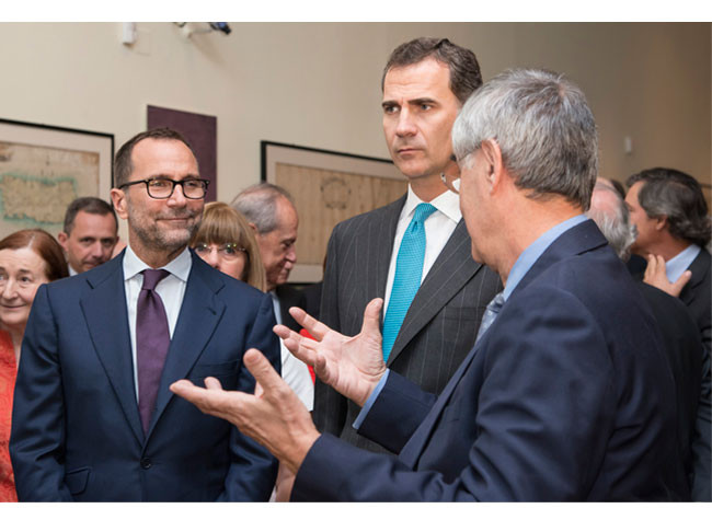 Su Majestad el Rey Felipe VI en la inauguración de la exposición Diseñar América