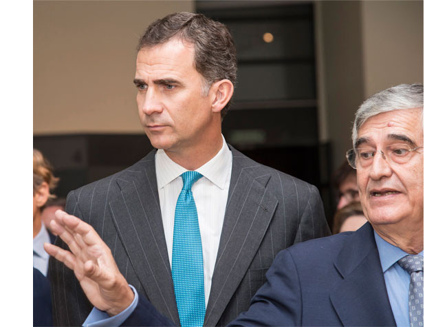 Su Majestad el Rey Felipe VI en la inauguración de la exposición Diseñar América