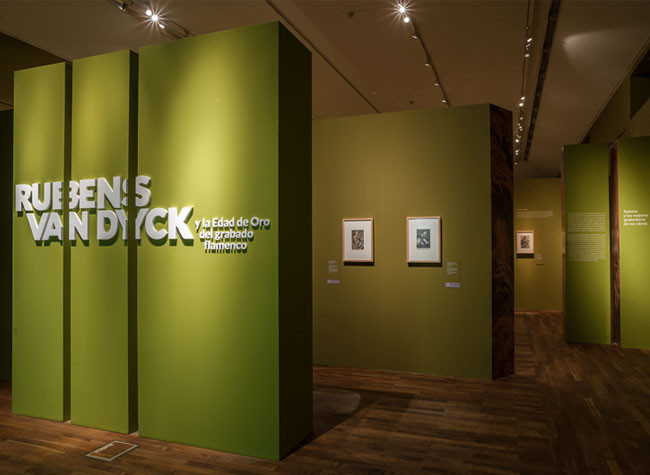 Sala de la exposición de Rubens, Van Dyck y la Edad de Oro del grabado flamenco