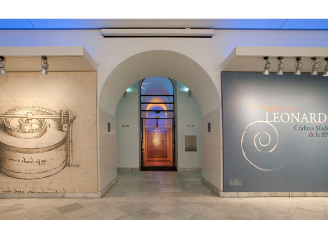 Sala de exposiciones El imaginario de Leonardo. Servicio fotográfico de la BNE