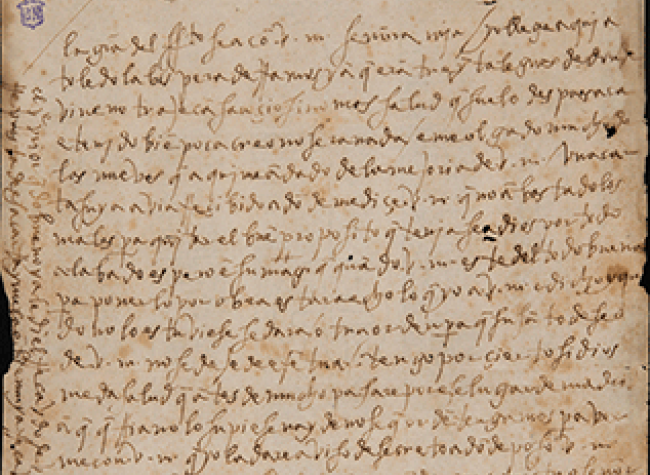Carta de Santa Teresa de Jesús a doña Isabel Osorio. BNE MSS 23197 12