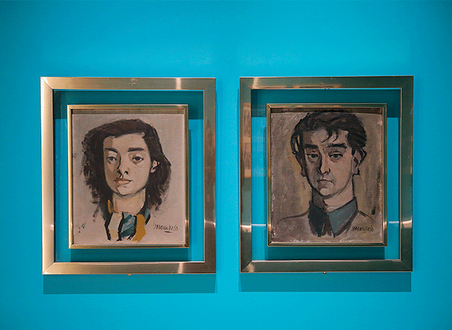 Montaje de la exposición «Ignacio Aldecoa. El oficio de escribir»