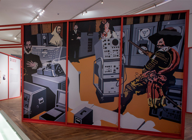 Montaje de la exposición Lope y el Teatro del Siglo de Oro