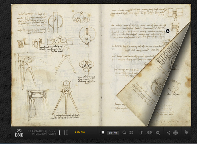 Leonardo interactivo: contenido