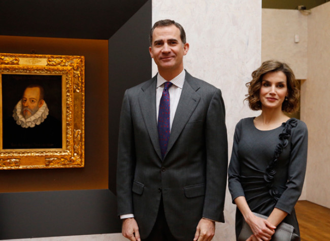 Sus majestades en la inauguración de la exposición 