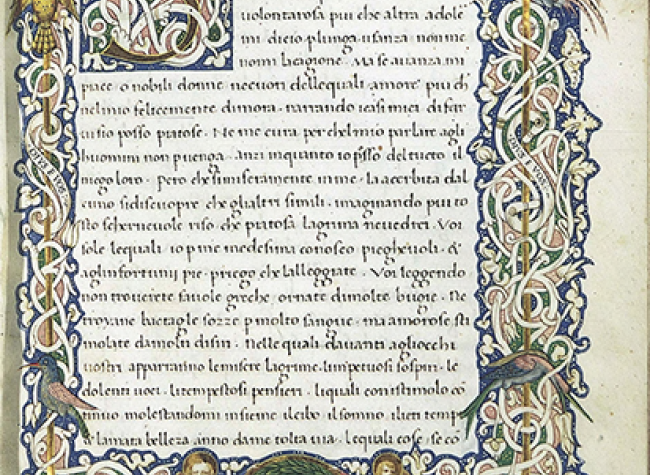 Boccaccio , Fiammetta. Signatura: Res/53