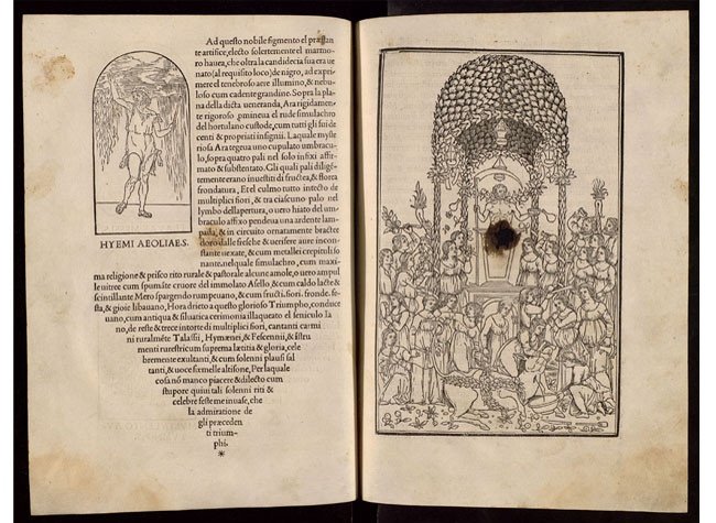Triunfo de pan. Hypnerotemachia Polifili. Venecia: Aldo Manuzio, 1499. BNE. INC/1357
