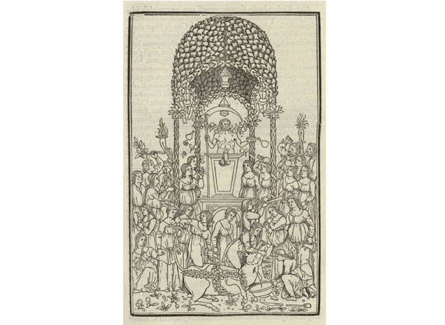 Triunfo de pan. Hypnerotemachia Polifili. Venecia: Aldo Manuzio, 1499. BNE. INC/1324