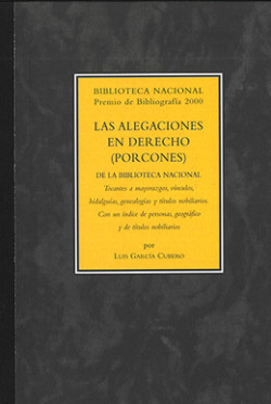 Las alegaciones en Derecho (Porcones) de la Biblioteca Nacional Las alegaciones en Derecho (Porcones) de la Biblioteca Nacional