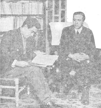 El poeta Pedro Salinas entrevistado para las páginas literarias de El Heraldo de Madrid en 1930