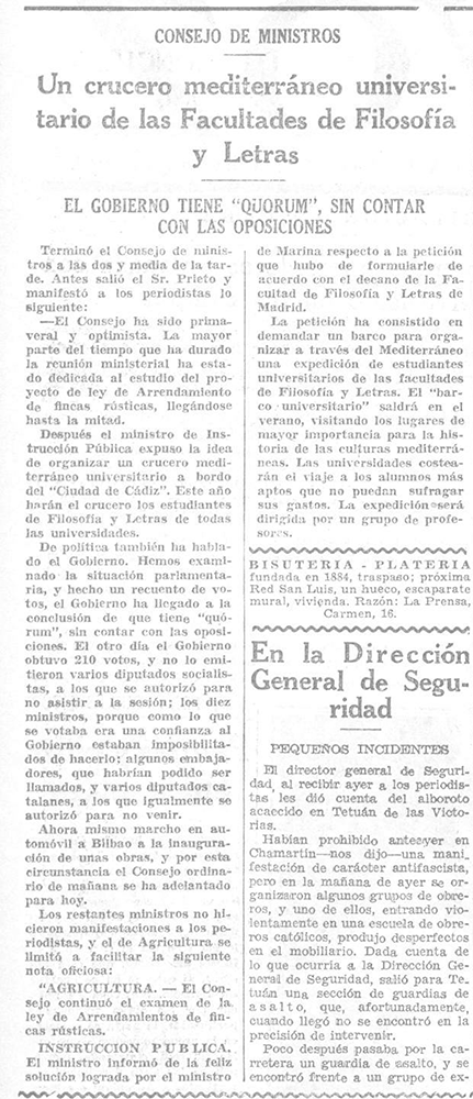 Páginas de la publicación La Voz Madrid 20-3-1933