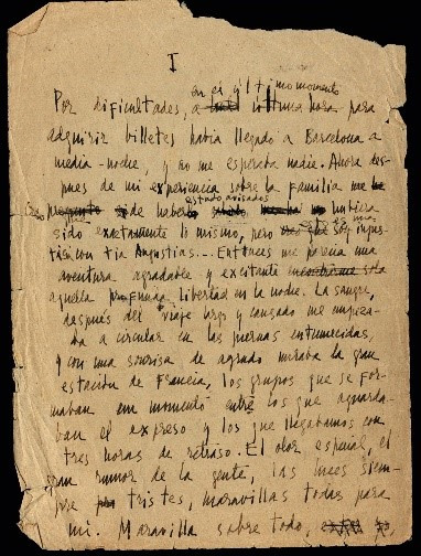 Manuscrito original de la novela "Nada".